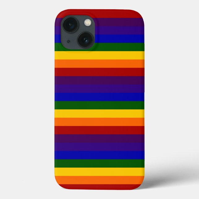 Bold Rainbow Stripes Case-Mate iPhone Case (Back)