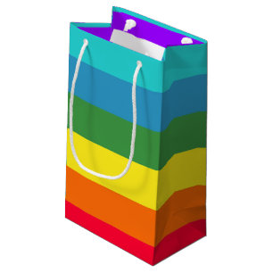 Bold Rainbow Stripes gift bag