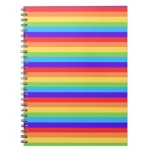 Bold Rainbow Stripes Notebook