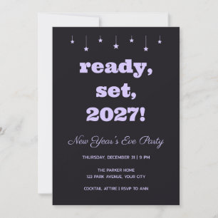Bold Ready Set 2027 New Years Eve Invitation
