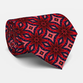 Bold Red Abstract Poinsettia Neck Tie
