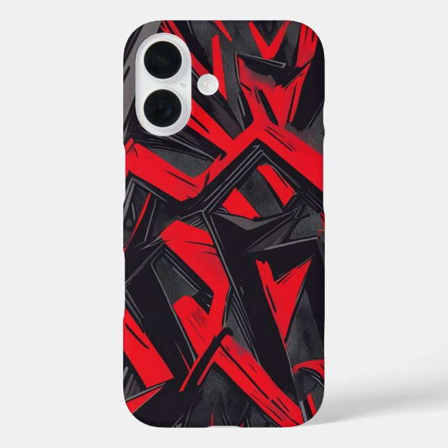 Bold Red and Black Case-Mate iPhone Case (Back)