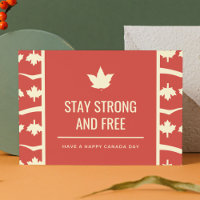 Bold Red and Cream Modern Maple Leaf