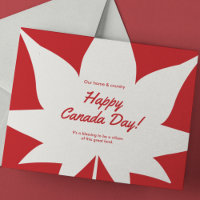Bold Red and White Modern Maple Leaf