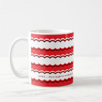 Bold Red and White Scalloped Stripe