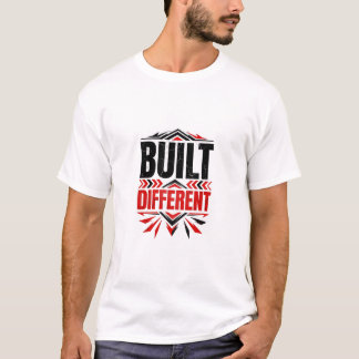 Bold Red Black Inspirational Graphic Design T-Shirt