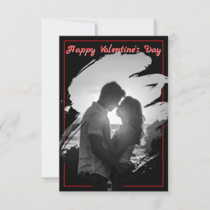 Bold Red & Black Valentine’s Day Photo Card