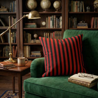 Bold Red & Black Vertical Striped