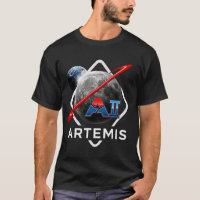 Bold Red & Blue Artemis II Mission