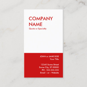 bold red business card