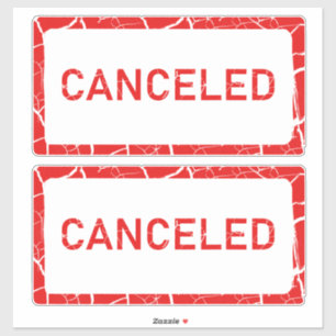 Bold Red CANCELED Notice