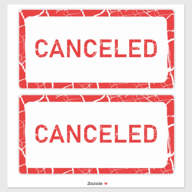 Bold Red CANCELED Notice (Sheet)