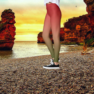 Bold Red Chilli Pepper Spice Ombre Tie Dye Leggings