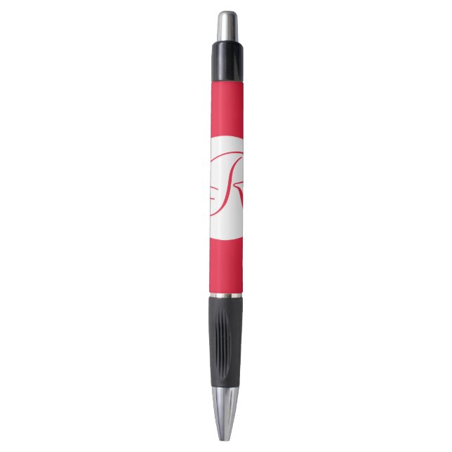 Bold Red Circle Monogram (Front Vertical)