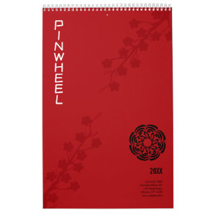 Bold Red Floral Calendar