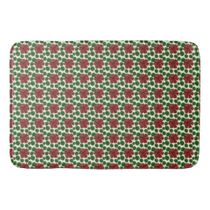 Bold Red Floral Seamless Pattern   Bath Mat