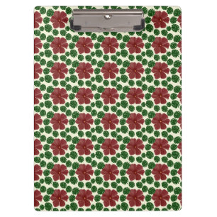 Bold Red Floral Seamless Pattern Clipboard