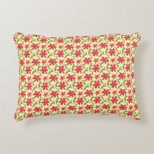 Bold Red Floral Seamless Pattern   Decorative Cushion