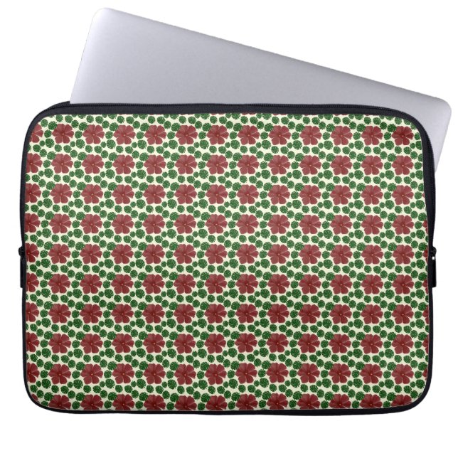 Bold Red Floral Seamless Pattern   Laptop Sleeve (Front)