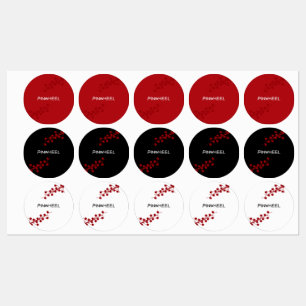 Bold Red Floral Stickers