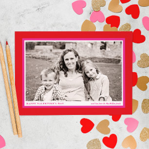 Bold Red Frame Valentine's Day Photo Card