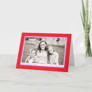 Bold Red Frame Valentine's Day Photo Card
