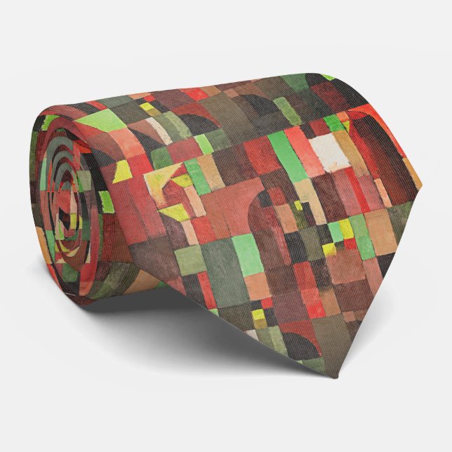 Bold Red Green – Architectural Grid Tie (Rolled)