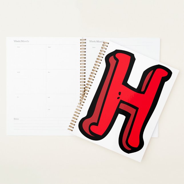 Bold Red Letter H Fun Alphabet Planner (Creator Uploaded)