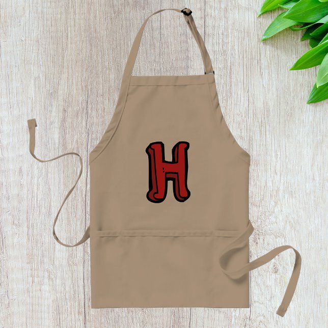 Bold Red Letter H Fun Alphabet Standard Apron (Creator Uploaded)