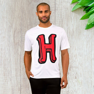Bold Red Letter H Fun Alphabet T-Shirt