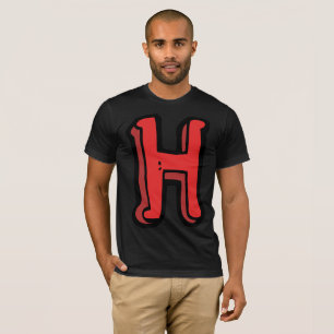 Bold Red Letter H Fun Alphabet T-Shirt