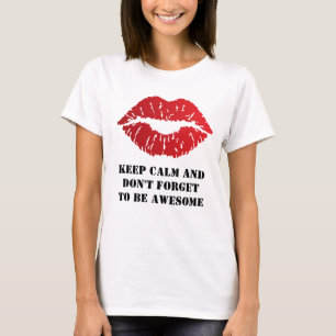 Bold Red Lips Aesthetic T-Shirt