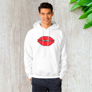 Bold Red Lips Pop Art Hoodie