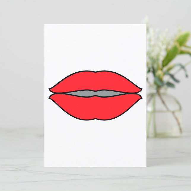 Bold Red Lips Pop Art Invitation (Creator Uploaded)