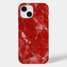 Bold Red Marble Phone Case with Striking Veins