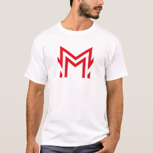 Bold Red Monogram M Sharp Geometric T-Shirt