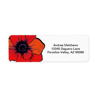 Bold Red Orange Poppies