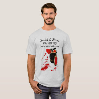 Bold Red Paint House Painter Paint Brush Splashes T-Shirt
