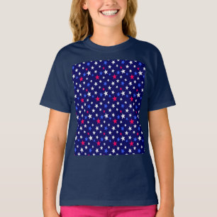 Bold Red, Patriotic Blue, and White Stars T-Shirt