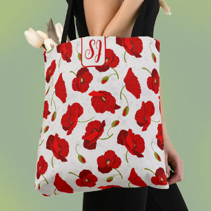 Bold Red Poppies Tote