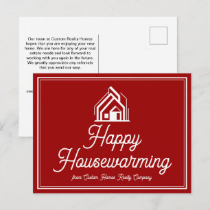 Bold Red Real Estate Company Custom Realtor Postcard