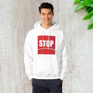 Bold Red Stop Sign Hoodie