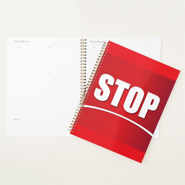Bold Red Stop Sign Planner (Creator Uploaded)