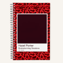 Bold Red Tortoiseshell Watercolor Notebook