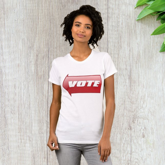 Bold Red Vote Arrow Sign Election Campaign Voting  T-Shirt (Creator Uploaded)