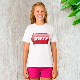Bold Red Vote Arrow Sign Election Campaign Voting T-Shirt