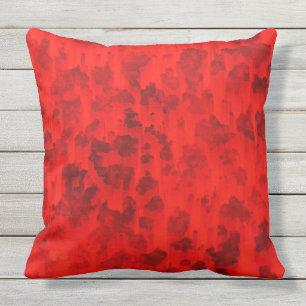 BOLD REDS and RUSTY BLOTCH organics Throw Cushion