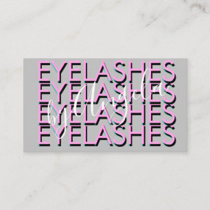  Bold Repeat  Eyelashes Salon Nails  Pink   Business Card