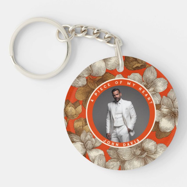 Bold Retirement Gifts For Grandpa Gardenias Custom Key Ring (Front)