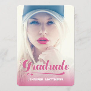 Bold Retro 2 Graduation Party Invitation